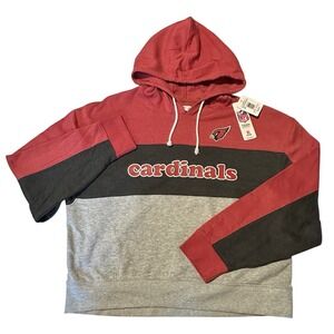 NWT Arizona Cardinals NFL Team Apparel Women's Cropped Hoodie Size XL NEW